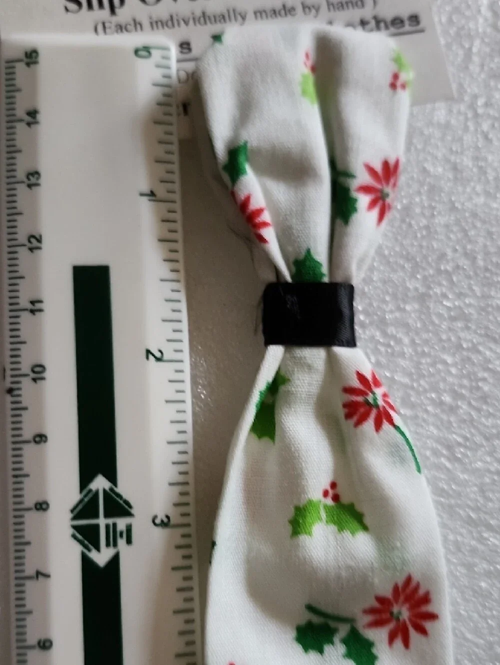Pookie's Party Holiday Poinsettias Slip-Over Dog Collar Tie